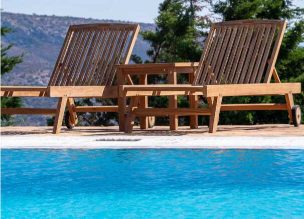 Ξαπλώστρα Ξύλου Teak 197x65x35(Υ)cm